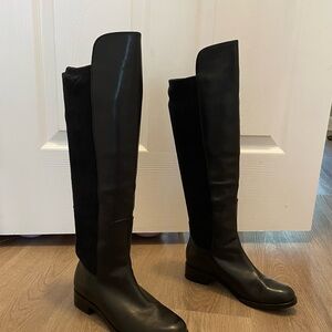 Nike Cole Haan Air Lyric Black Stretch Over the Knee Leather Boots 6.5
